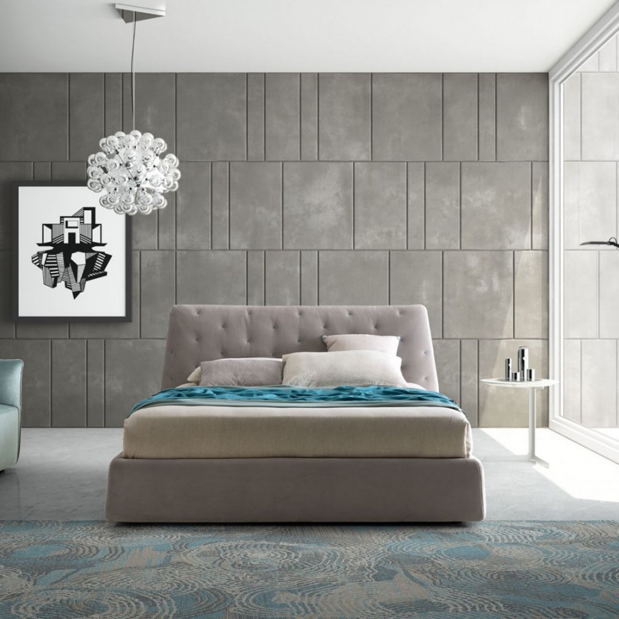 Pat matrimonial cu tapiterie Le Comfort, Atrium